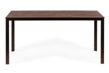 6 asmenų sodo stalas 156x78 cm Polywood lauko baldai rudos spalvos ModernHome
