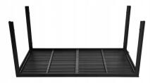 6 asmenų sodo stalas 156x78 cm Polywood lauko baldai juodas