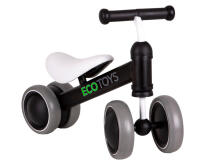 Balansinis dviratis, treniruoklis, mini dviratis vaikams, juodas, ECOTOYS