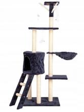 Katės draskyklė su namu ir lova 138 cm XL Pilka Petsi