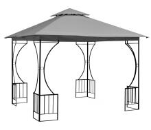 2-in-1 Sodo Paviljonas Palapinė 3x3 m su Uodų Tinklu ir Pilnomis Sienomis MultiGarden