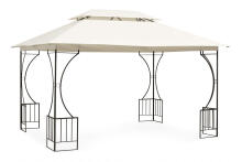 Sodo paviljonas palapinė 3x4 m su šoninėmis sienomis kreminės spalvos MultiGarden