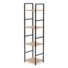 Moderni medinė lentyna, metalinis rėmas LOFT, 4 lentynos