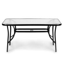 Stiklinis sodo stalas Wave 140x80cm terasos balkono stalas MultiGarden