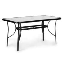 Stiklinis sodo stalas Wave 140x80cm terasos balkono stalas MultiGarden