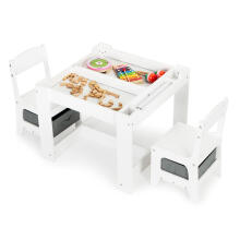 Vaikų komplektas, medinis stalas ir kėdės, ECOTOYS