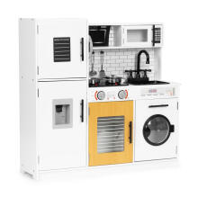Didelė medinė virtuvė vaikams + šviesų ir garsų efektai ECOTOYS
