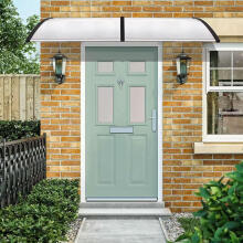 Door Canopy 120x100 cm Polycarbonate Roof Cover ModernHome