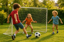 Dviejų futbolo vartų rinkinys su tinklu 180x122 cm MultiGarden