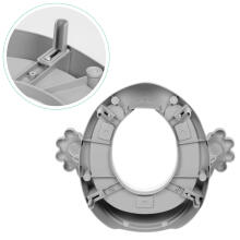 Eco Toys Art.PP104 Grey  Vaikų tualeto sėdynė su rankenomis, minkšta pagalvėlė, pilka,
