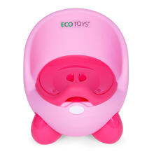 Vaikiška tualeto sėdynė, nuimamas įdėklas, neslystančios kojos, rožinė, ECOTOYS
