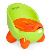 Vaikiška tualeto sėdynė, nuimamas įdėklas, neslystančios kojos, žalia, ECOTOYS