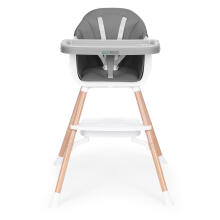 Vaikų maitinimo kėdė 2-in-1, pilka, ECOTOYS