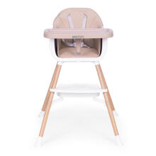 Vaikų maitinimo kėdė 2-in-1, smėlinė, ECOTOYS