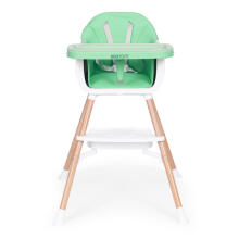 Vaikų maitinimo kėdė 2-in-1, žalia, ECOTOYS