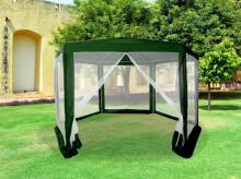 Sodas komercinis paviljonas, 2x2x2 m, su uodų tinklu, žalias, MultiGarden