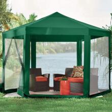 Sodas komercinis paviljonas, 2x2x2 m, su uodų tinklu, žalias, MultiGarden