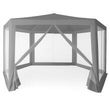 Sodo prekybos paviljonas palapinė 2x2x2 m su uodų tinkleliu pilka MultiGarden