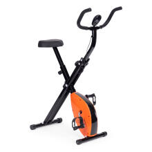 Treniruoklis stacionarus dviratis fitnesui mechaninis skaitiklis kompiuteris sklandus reguliavimas - oranžinis ModernHome
