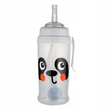 CANPOL BABIES neišsipilanti sportinė gertuvė su šiaudeliu BabiesBoo panda, 270 ml, 56/510_whi