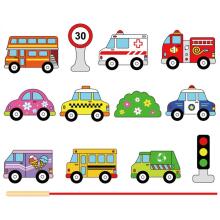 VIGA mediniai blokai medinis siuvimo žaislas automobiliai