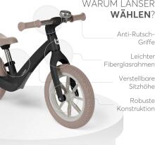 KikkaBoo Lanser Balance Bike Art.255184 Green Children's bicycle - runner with metal frame