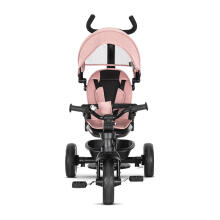 Lorelli Tino Art.10050682516 Pink vaikiškas triratukas su pripučiamais ratais, rankena ir stogu