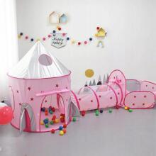 WOOPIE 3-in-1 Princesės Pilies Palapinė XXL Kupolas Tunnelis Sausas Baseinas