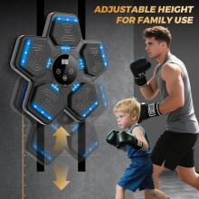 Music Boxing Machine Art.255571 Musical boxing trainer for kids and adults, wall-mounted boxing pad with Bluetooth and gloves
