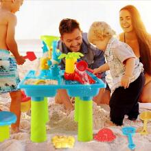 WOOPIE Vandens Stalas 2in1 Smėlio Dėžė su XL Kėde Aquapark 4-Bazės 13 vnt.
