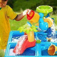 WOOPIE Vandens Stalas 2in1 Smėlio Dėžė su XL Kėde Aquapark 4-Bazės 13 vnt.
