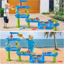 WOOPIE Huge Aquapark Water Table 6-in-1 Sandbox Waterfall 6-Level Modular Water Track