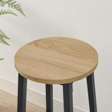 Baro kėdė apvali 2 vnt. 65 cm aukščio virtuvinė kėdė su pakoju