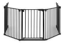 Žaidimų aikštelės saugos vartai vaikams ir gyvūnams, 5 paneliai, 60 cm, metalas, juoda, ECOTOYS