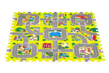 Putų kilimėlis vaikams miestas 9 elementai 90.5x90,5cm IPLAY