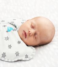 Love To Dream Swaddle Up  Art.LTD-L1003232WHTXS Superstar Medvilninis miegmaišis-vystyklai XS dydžio.