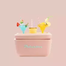Polarbox Cool Box Retro Cooler Art.256938 Pink Camping Refrigerator 12L