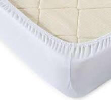 La Bebe™ Cotton 89x38+5cm Art. 24440 White cotton fitted sheet