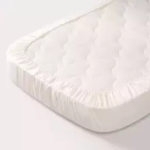 La Bebe™ Cotton 89x38+5cm Art. 24440 White cotton fitted sheet