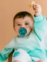 Bibs Studio Colour Round Art.257316 Woodhuck Pacifier, 100% natural  18+  (2pcs)