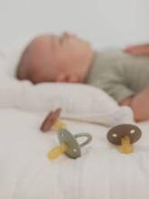 Bibs Studio Colour Round Art.257318 Blue Petrol  Pacifier, 100% natural  6-18  (2pcs)