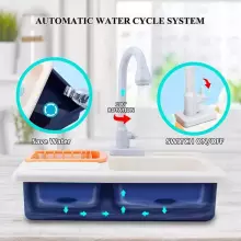 Play Sink Toy Art.257370 Blue  Kitchen sink with accessories