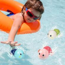 Woopie Floating Wind-Up Turtle Toy for Bathing Blue