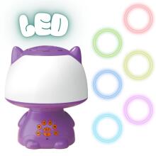 WOOPIE Multifunkcinė RGB Lempa Bluetooth Garsiakalbis Karaoke Balso Moduliatorius SD Kortelė AUX Purpurinė