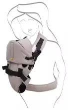 Mini Baby Carry Go  Art.BB003 Pink kengūros krepšys 2 viename (nuo 3,6 iki 12 kg)
