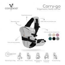 Mini Baby Carry Go  Art.BB003 Pink kengūros krepšys 2 viename (nuo 3,6 iki 12 kg)