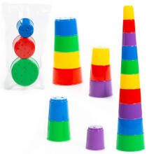 I-Toys Stacking Cups Art.257816  Sudedami bokštelio puodeliai – 10 vnt.