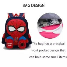 Children School Backpack Spiderman Art.258561 Dark Blue Backpack