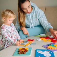 WOOPIE GREEN Medinis Dėlionės Gyvūnų Blokai Montessori FSC