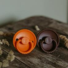 Frigg Limited Autumn Collection Latex Art.258809 Maple/Cocao Pacifier (nipple) made of 100% natural rubber 0-6 months (2 pcs.)